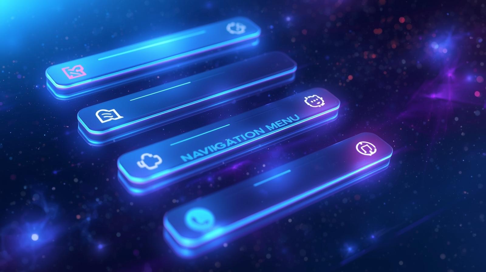 Glowing Navigation Menu