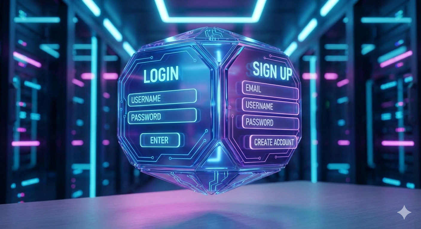 3D Login Form